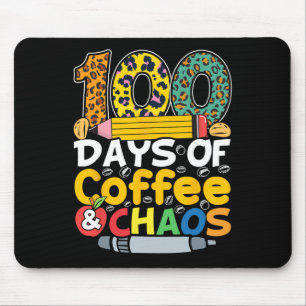 Days Of Coffee And Chaos Students Teachers 100 Day Mouse Mat