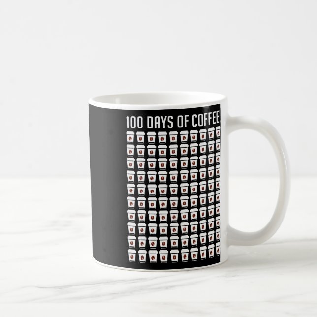 Days Of Coffee Teacher Appreciation 100th Day Nove Mug (Right)