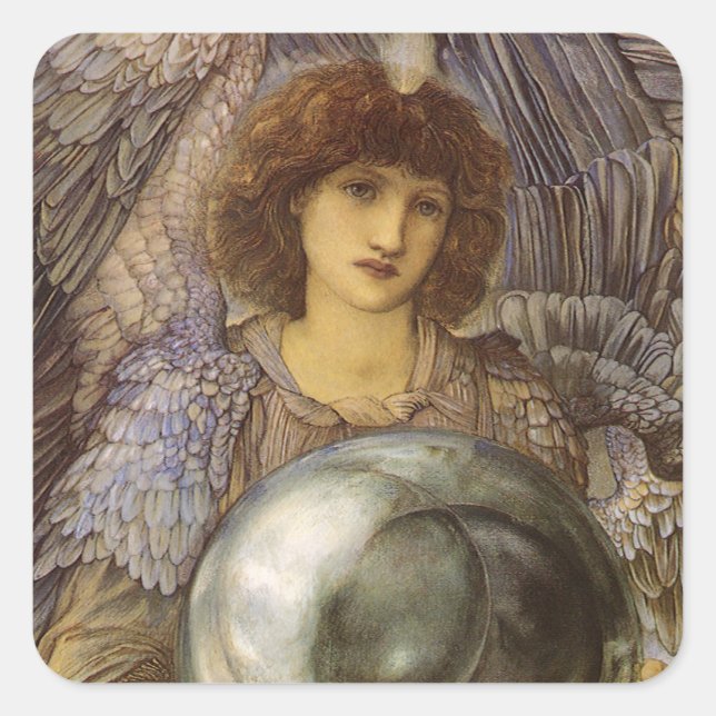 Days of Creation, First Day by Burne Jones Square Sticker (Front)