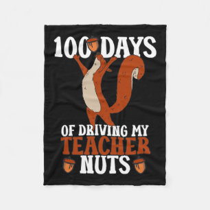 Days Of Driving Teacher Nuts School Retro Team 1 Fleece Blanket