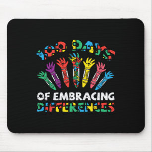 Days Of Embracing Autism 100th Day School Sped Tea Mouse Mat
