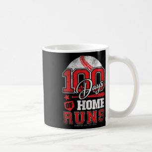 Days Of Home Runs Baseball Boys Kids 100th Day Of Coffee Mug