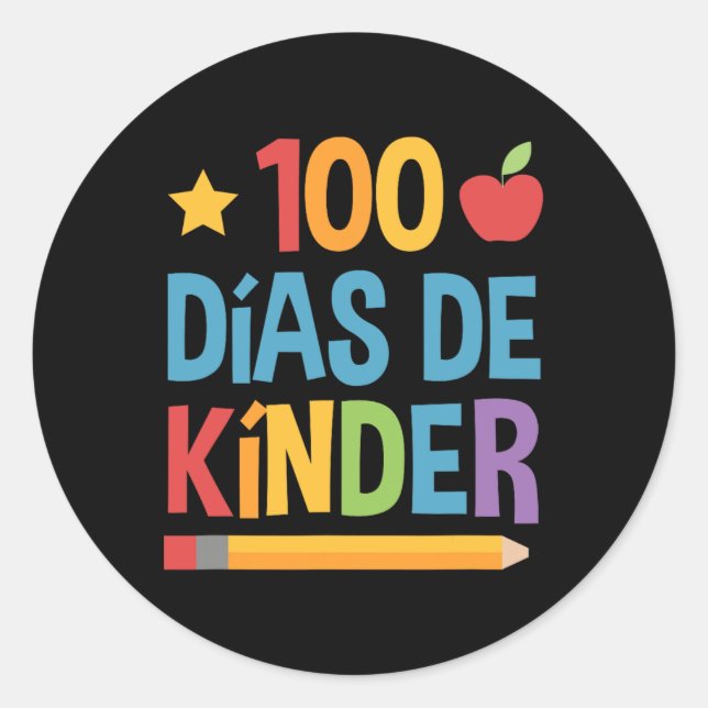 Days Of Kinder - Spanish  Classic Round Sticker (Front)