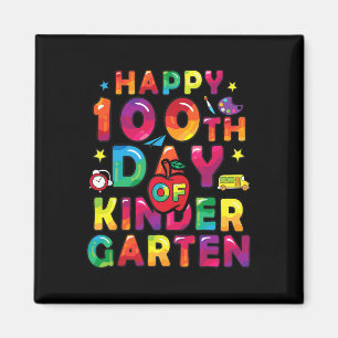 Days Of Kindergarten Kids Cute Happy 100th Day Of Magnet