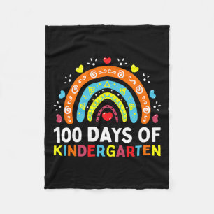 Days Of Kindergarten School Teacher Or Student Sma Fleece Blanket