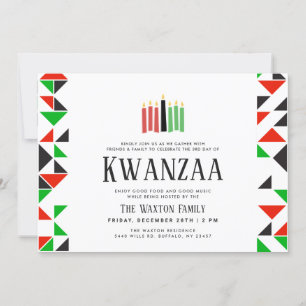 Days of Kwanzaa   Holiday Party Invitation