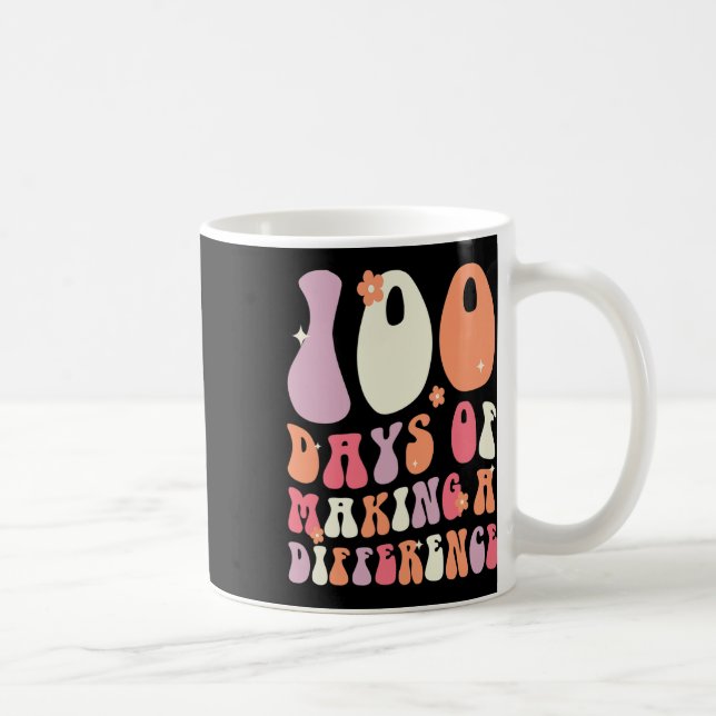 Days Of Making A Difference 100th Day Of School Te Coffee Mug (Right)