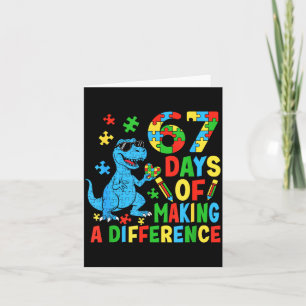 Days Of Making A Difference Dinosaur Autism Teache Card