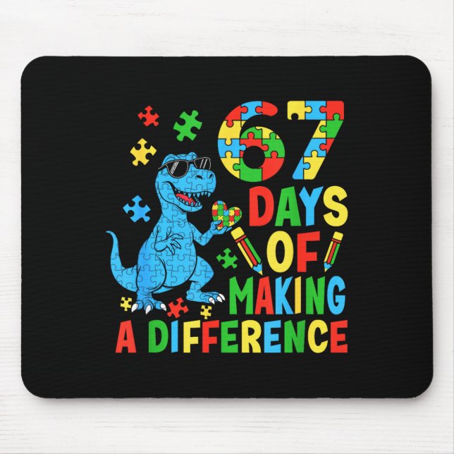 Days Of Making A Difference Dinosaur Autism Teache Mouse Mat (Front)