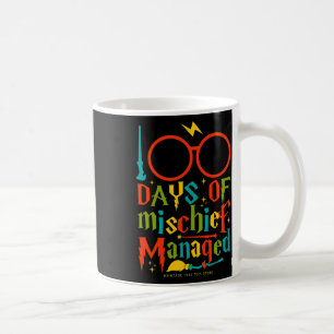 Days Of Mischief Managed Teacher Kid 100th Day Of  Coffee Mug