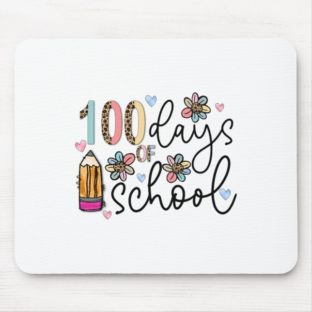 Days Of School 100th Day Of School  Mouse Mat (Front)