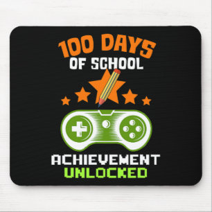 Days Of School Achievement Unlocked Video Gamer Mouse Mat
