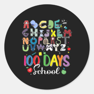 Days Of School Alphabet Lore Abc's School Costume  Classic Round Sticker