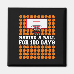 Days Of School Basketball 100th Day Balls Gift For Magnet