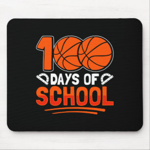 Days Of School Basketball For Students Coach Pe Te Mouse Mat