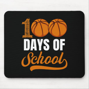 Days Of School Basketball Player Boy Girl Mouse Mat