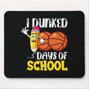 Days Of School Basketball Teacher Student  Mouse Mat