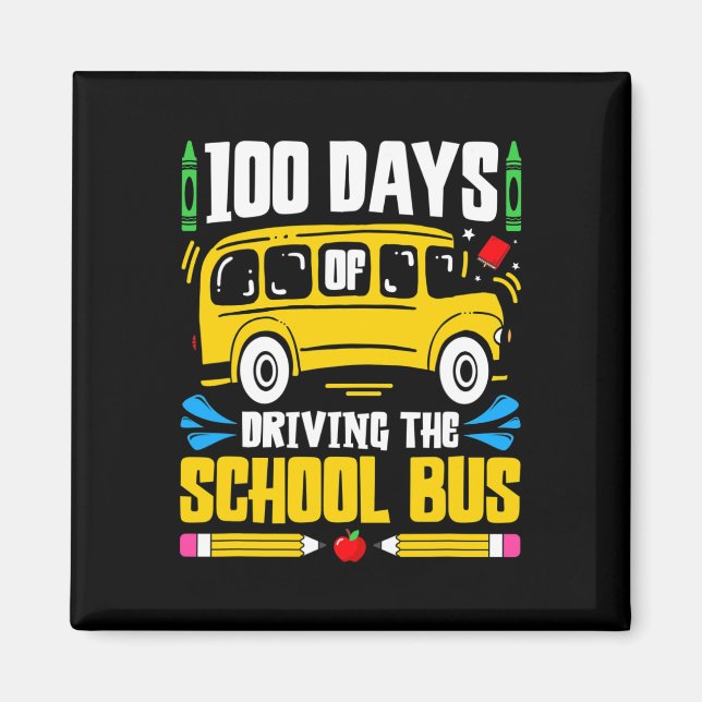 Days Of School Bus Driving  Magnet (Front)