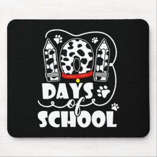 Days Of School Dalmatian Dog 100 Days Smarter Boys Mouse Mat