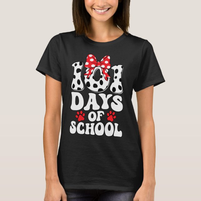 Days Of School Dalmatian Dog 100 Days Smarter Boys T-Shirt (Front)
