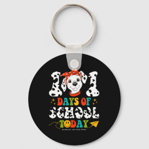 Days Of School Dog Boys Dalmatian Girls 100 Days S Key Ring