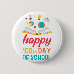 Days Of School For Students Teachers Kids  6 Cm Round Badge