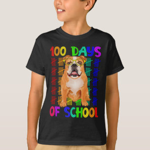Days Of School French Bulldog Wearing Gles Smarter T-Shirt