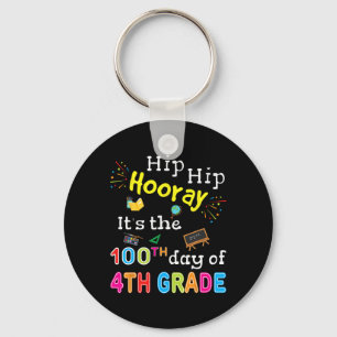 Days Of School Gift For Kids Boys 4th Grade Teache Key Ring