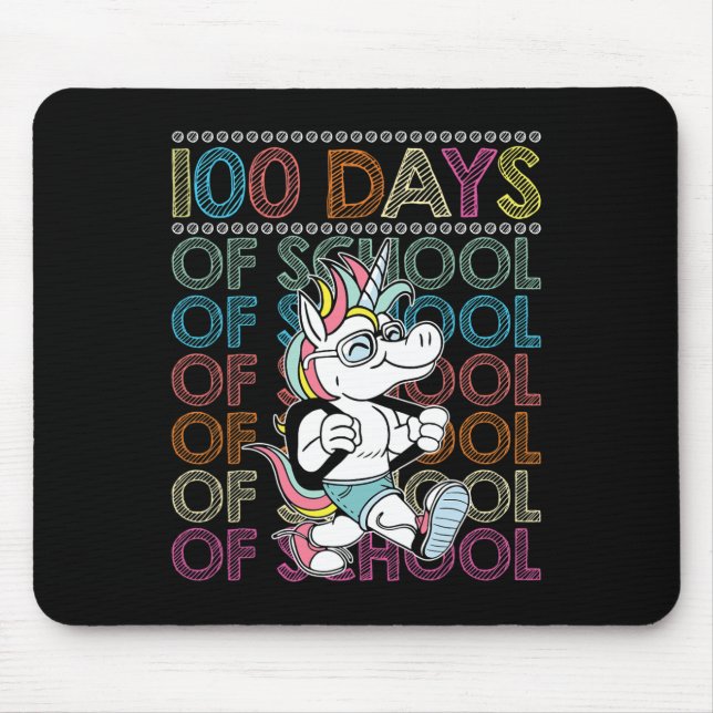 Days Of School Happy 100th Day  Mouse Mat (Front)