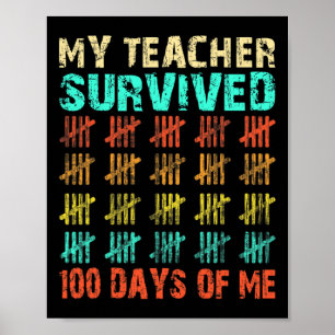 Days Of School Kids 100th Day Of School Costume 3 Poster