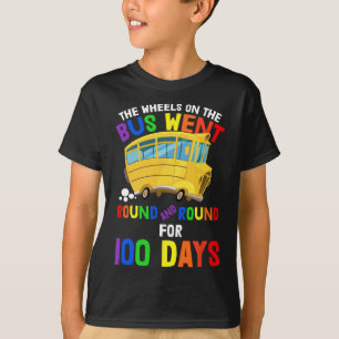 Days Of School Nursery Rhymes Wheels On The Bus St T-Shirt