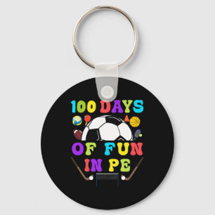 Days Of School Pe Teacher Gym Coach Phys Ed Teache Key Ring