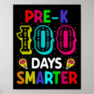 Days Of School Pre-k Smarter Teacher Student  Poster