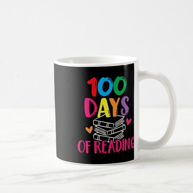 Days Of School Reading English Teacher Books Stack Coffee Mug (Right)