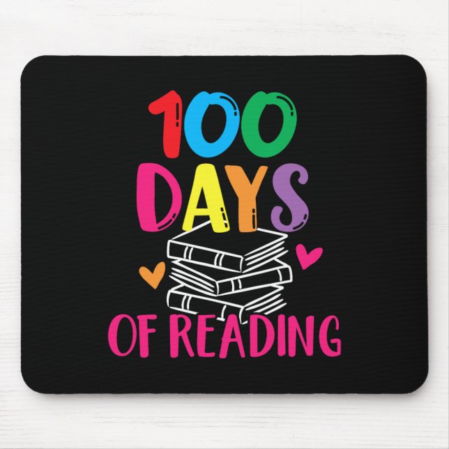 Days Of School Reading English Teacher Books Stack Mouse Mat (Front)