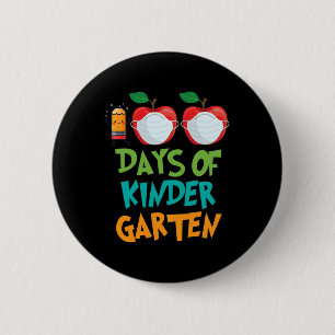 Days Of School Remote Virtual Teacher Student  6 Cm Round Badge