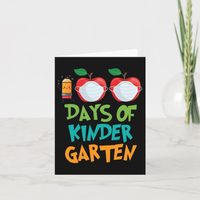 Days Of School Remote Virtual Teacher Student  Card (Front)