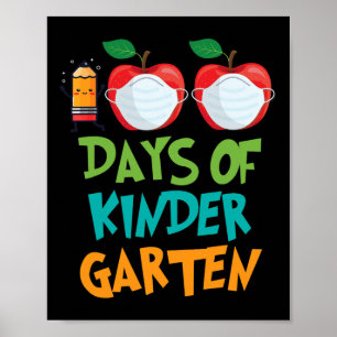 Days Of School Remote Virtual Teacher Student Poster