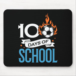 Days Of School Soccer Football Athletic Sports Pla Mouse Mat