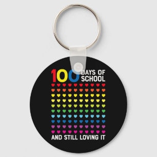 Days Of School Still Loving It Hearts 100th Day No Key Ring