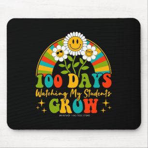 Days Of School Teacher 100 Days Watching My Studen Mouse Mat