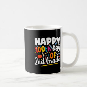 Days Of School Teacher Gift 100th Day Of 2nd Grade Coffee Mug
