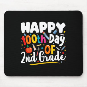 Days Of School Teacher Gift 100th Day Of 2nd Grade Mouse Mat