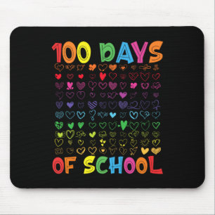 Days Of School Teacher Kids Student Boy Girl 100 H Mouse Mat