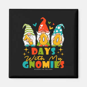 Days Of School Teachers Kids 100 Days With My Gnom Magnet