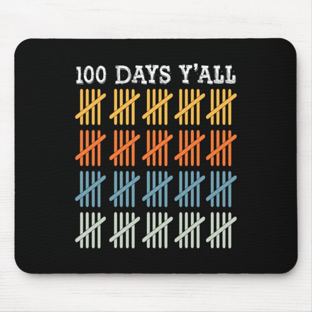 Days Of School Tee Kids 100th Day Of School  Mouse Mat (Front)