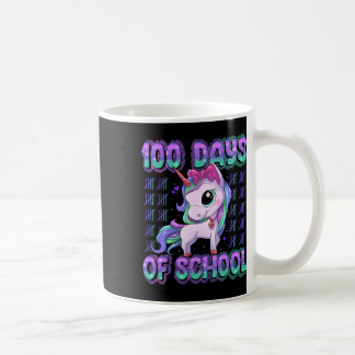 Days Of School Unicorn 100 Days Smarter 100th Day Coffee Mug
