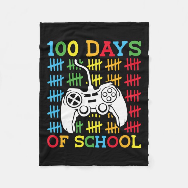 Days Of School Video Games Controller Gaming Kids  Fleece Blanket (Front)