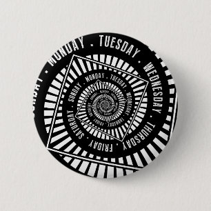 Days of the Week 6 Cm Round Badge