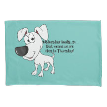 Days of the week - blue kids pillowcase